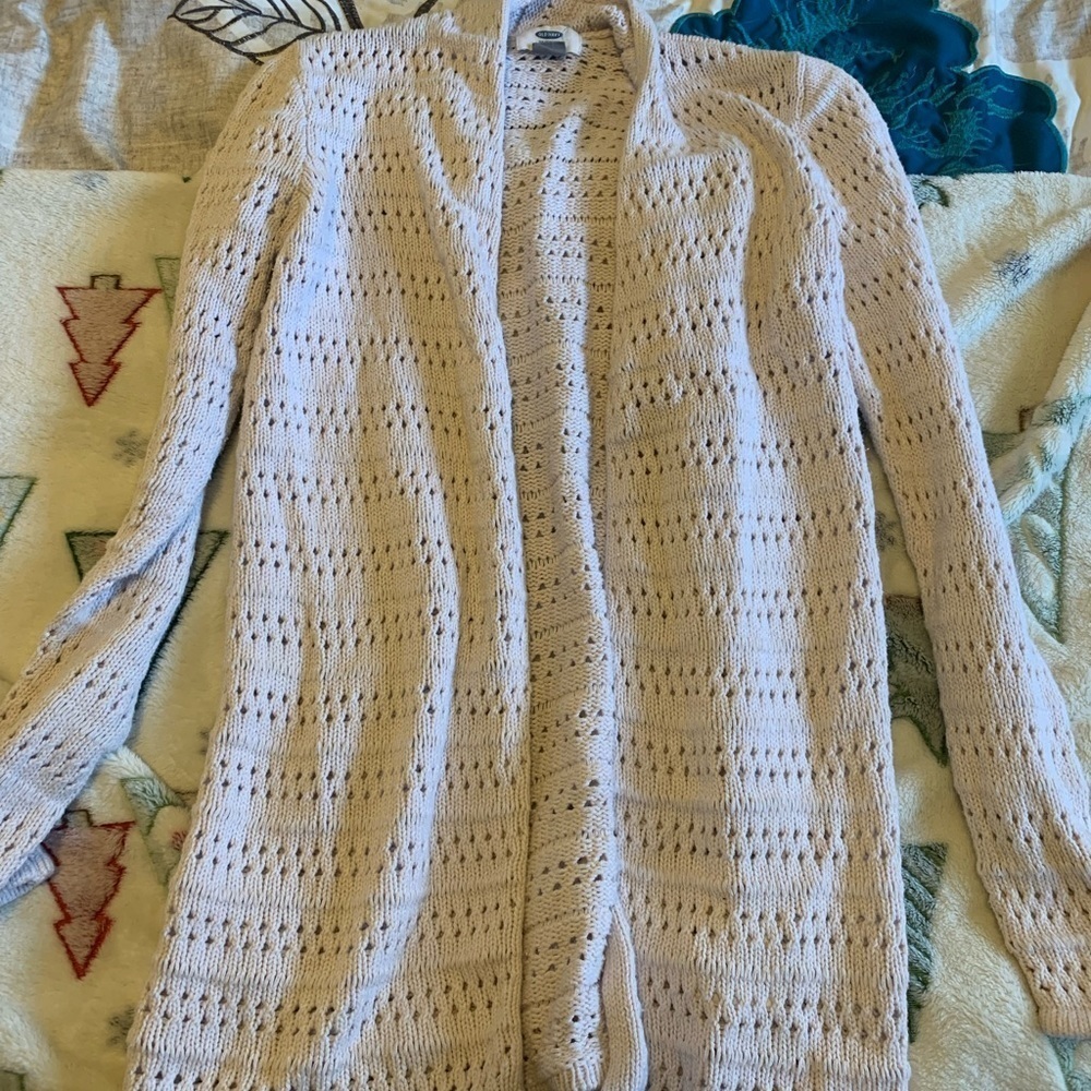 Old navy open‎ knit cream cardigan